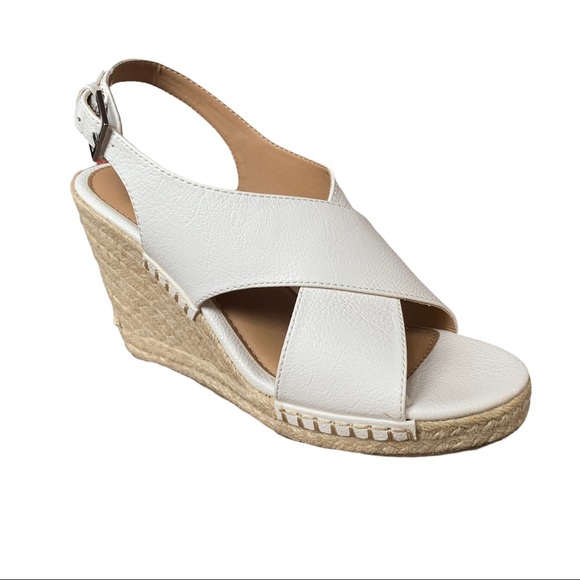 Apt. 9 Shoes - Apt 9 White Wedge Espadrilles Platform Sandals